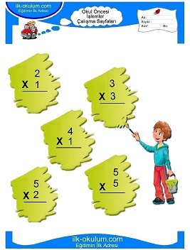 Çocuklar İçin toplam işlemi yaprak testleri 